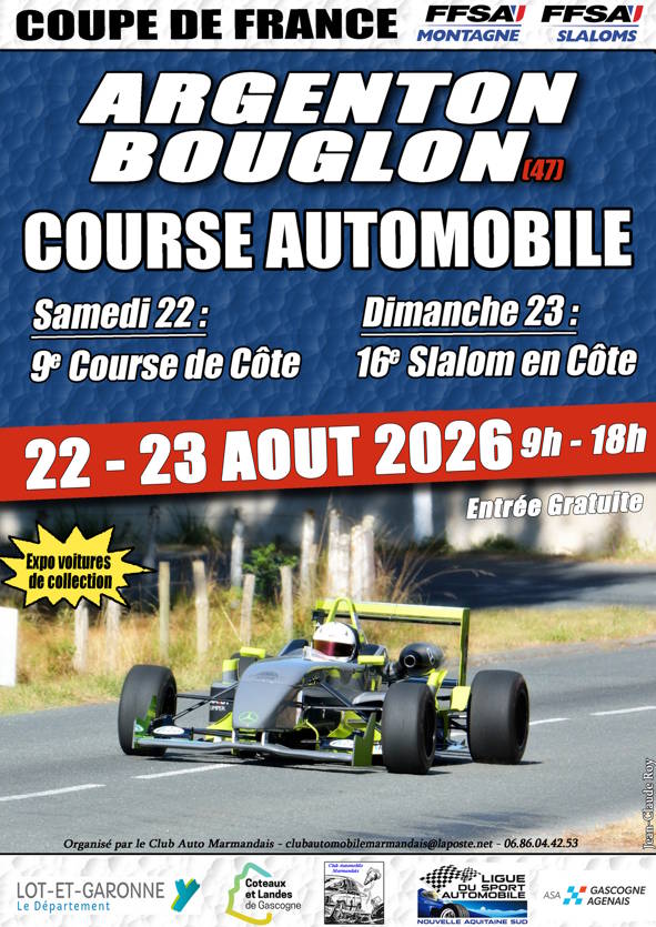 Affiche de 9ème Course de côte d’Argenton-Bouglon