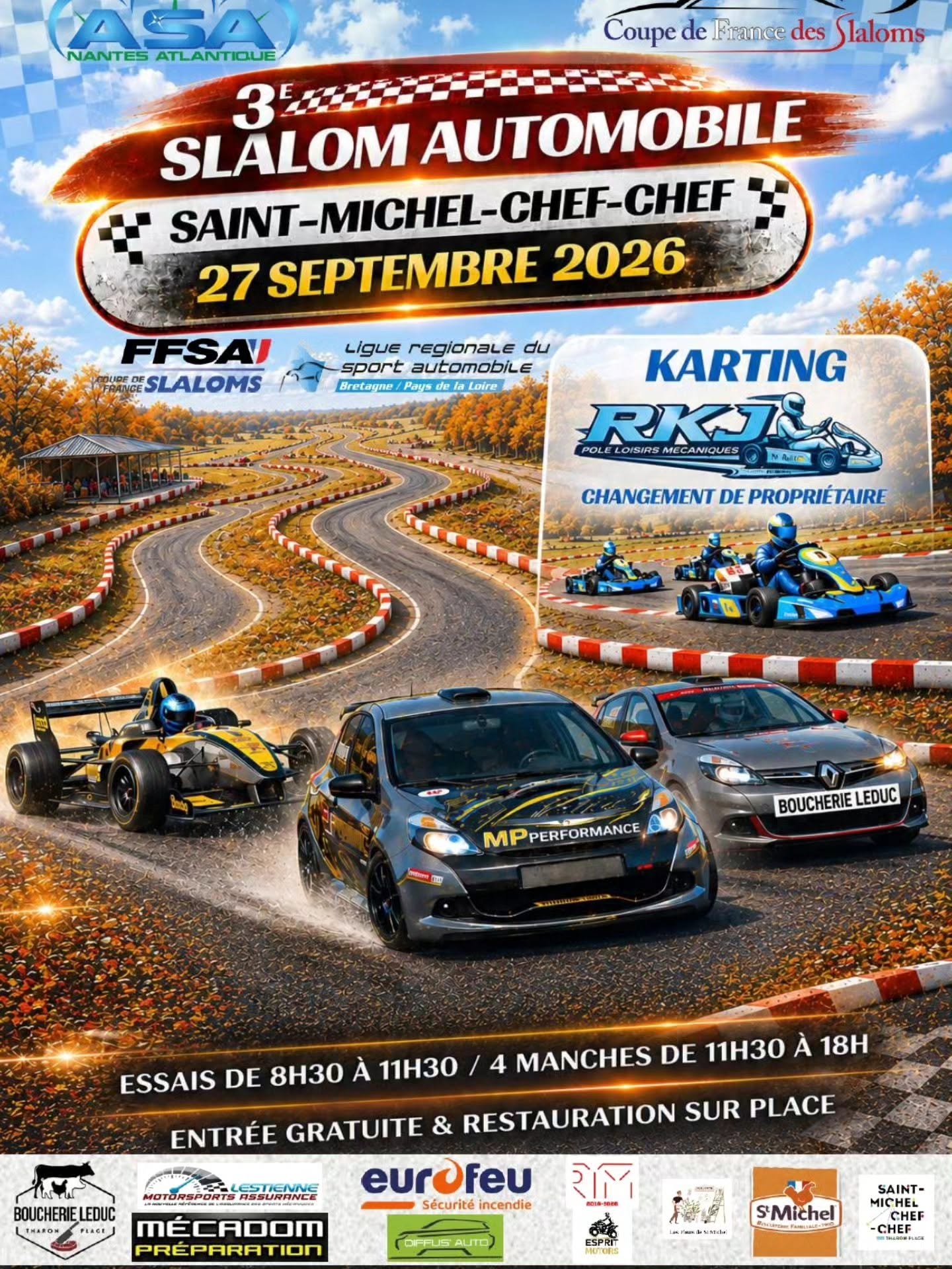 Affiche de 3ème slalom de Saint-Michel-Chef-Chef